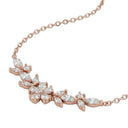 AMOR Halskette Damen, 925 Silber rosé vergoldet, Motiv Blume, Zirkonia weiß, Ansicht 5