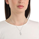 AMOR Halskette Damen, 925 Silber rhodiniert, Zirkonia weiß, Ansicht 2