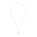 AMOR Halskette Damen, 925 Silber rhodiniert, Motiv Blume, Zirkonia weiß, Ansicht 3