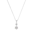 AMOR Halskette Damen, 925 Silber rhodiniert, Motiv Blume, Zirkonia weiß, Hauptbild