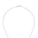 AMOR Halskette Damen, 925 Silber rhodiniert, Motiv Blume, Zirkonia weiß, Verschluss