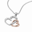 AMOR women's necklace, two-tone 925 sterling silver (silver and rose gold-plated), view 5