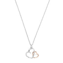 AMOR women's necklace, two-tone 925 sterling silver (silver and rose gold-plated), main image