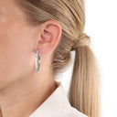 AMOR Ohrring (Creolen) Damen, 925 Silber rhodiniert, Ansicht 2