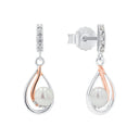 AMOR Ohrring (Ohrhänger) Damen, 925 Silber silber / rosévergoldet (bicolor), Hauptbild