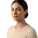AMOR unisex necklace, rhodium-plated 925 sterling silver, worn by model