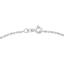 AMOR unisex necklace, rhodium-plated 925 sterling silver, clasp