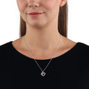 AMOR Halskette Damen, 925 Silber silber / rosévergoldet (bicolor), Motiv Taube/Herz, Zirkonia weiß, Ansicht 2
