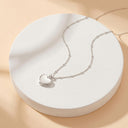 AMOR women's necklace, rhodium-plated 925 sterling silver, view 7
