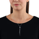 AMOR Halskette Damen, 925 Silber rhodiniert, Zirkonia weiß, Ansicht 2
