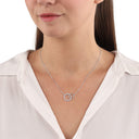 AMOR Halskette Damen, 925 Silber rhodiniert, Zirkonia weiß, Ansicht 2