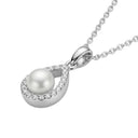AMOR women's necklace, rhodium-plated 925 sterling silver, view 5