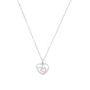 AMOR Halskette Damen, 925 Silber silber / rosévergoldet (bicolor), Motiv Herz, Zirkonia weiß, Hauptbild