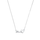 AMOR Halskette Damen, 925 Silber rhodiniert, Motiv Herz Love, Zirkonia weiß, Hauptbild