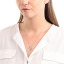 AMOR Halskette Damen, 925 Silber silber / rosévergoldet (bicolor), Motiv Herz Vogel, Zirkonia weiß, Ansicht 2