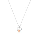 AMOR Halskette Damen, 925 Silber silber / rosévergoldet (bicolor), Motiv Herz Vogel, Zirkonia weiß, Hauptbild