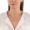 AMOR Halskette Damen, 925 Silber silber / rosévergoldet (bicolor), Motiv Herz, Zirkonia weiß, Ansicht 2
