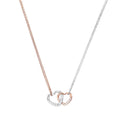 AMOR Halskette Damen, 925 Silber silber / rosévergoldet (bicolor), Motiv Herz, Zirkonia weiß, Hauptbild