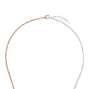 AMOR Halskette Damen, 925 Silber silber / rosévergoldet (bicolor), Motiv Herz, Zirkonia weiß, Verschluss
