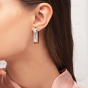 AMOR Ohrring (Ohrhänger) Damen, 925 Silber rhodiniert, Zirkonia weiß, Ansicht 2