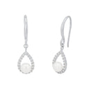 AMOR Ohrring (Ohrhänger) Damen, 925 Silber rhodiniert, Zirkonia weiß, Hauptbild