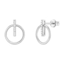 AMOR women's stud earrings, rhodium-plated 925 sterling silver, main image