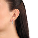 AMOR Ohrring (Ohrstecker) Damen, 925 Silber rhodiniert, Zirkonia weiß, Ansicht 2