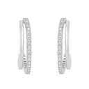 AMOR Ohrring (Ohrstecker) Damen, 925 Silber rhodiniert, Zirkonia weiß, Ansicht 3