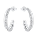 AMOR Ohrring (Ohrstecker) Damen, 925 Silber rhodiniert, Zirkonia weiß, Ansicht 4