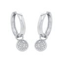 AMOR Ohrring (Creolen) Damen, 925 Silber rhodiniert, Zirkonia weiß, Ansicht 4