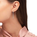 AMOR Ohrring (Ohrhänger) Damen, 925 Silber rhodiniert, Zirkonia weiß, Ansicht 3