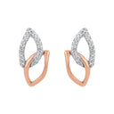 AMOR Ohrring (Ohrstecker) Damen, 925 Silber silber / rosévergoldet (bicolor), Zirkonia weiß, Ansicht 3