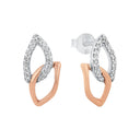 AMOR Ohrring (Ohrstecker) Damen, 925 Silber silber / rosévergoldet (bicolor), Zirkonia weiß, Hauptbild