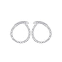 AMOR Ohrring (Creolen) Damen, 925 Silber rhodiniert, Zirkonia weiß, Ansicht 3