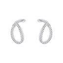 AMOR Ohrring (Creolen) Damen, 925 Silber rhodiniert, Zirkonia weiß, Ansicht 4