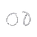 AMOR Ohrring (Creolen) Damen, 925 Silber rhodiniert, Zirkonia weiß, Hauptbild
