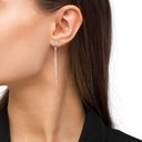 AMOR Ohrring (Ohrhänger) Damen, 925 Silber rhodiniert, Zirkonia weiß, Ansicht 2