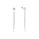 AMOR Ohrring (Ohrhänger) Damen, 925 Silber rhodiniert, Zirkonia weiß, Hauptbild