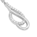 AMOR women's drop earrings, rhodium-plated 925 sterling silver, view 3