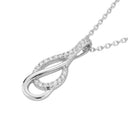 AMOR women's necklace, rhodium-plated 925 sterling silver, view 5