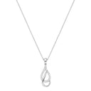 AMOR women's necklace, rhodium-plated 925 sterling silver, main image