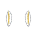 AMOR Ohrring (Creolen) Damen, 925 Silber silber / vergoldet (bicolor), Ansicht 3