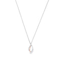AMOR Halskette Damen, 925 Silber silber / rosévergoldet (bicolor), Zirkonia weiß, Hauptbild