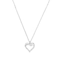 AMOR Halskette Damen, 925 Silber rhodiniert, Motiv Herz, Zirkonia weiß, Hauptbild