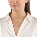 AMOR Halskette Damen, 925 Silber silber / rosévergoldet (bicolor), Zirkonia weiß, Ansicht 2