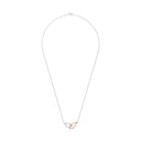 AMOR Halskette Damen, 925 Silber silber / rosévergoldet (bicolor), Zirkonia weiß, Ansicht 3