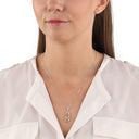 AMOR Halskette Damen, 925 Silber silber / rosévergoldet (bicolor), Zirkonia weiß, Ansicht 2