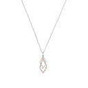 AMOR Halskette Damen, 925 Silber silber / rosévergoldet (bicolor), Zirkonia weiß, Hauptbild