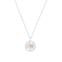 AMOR Halskette Damen, 925 Silber silber / rosévergoldet (bicolor), Motiv Herz Lebensbaum, Zirkonia weiß, Hauptbild