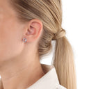 AMOR Ohrring (Ohrstecker) Damen, 925 Silber rhodiniert, Zirkonia weiß, Ansicht 2